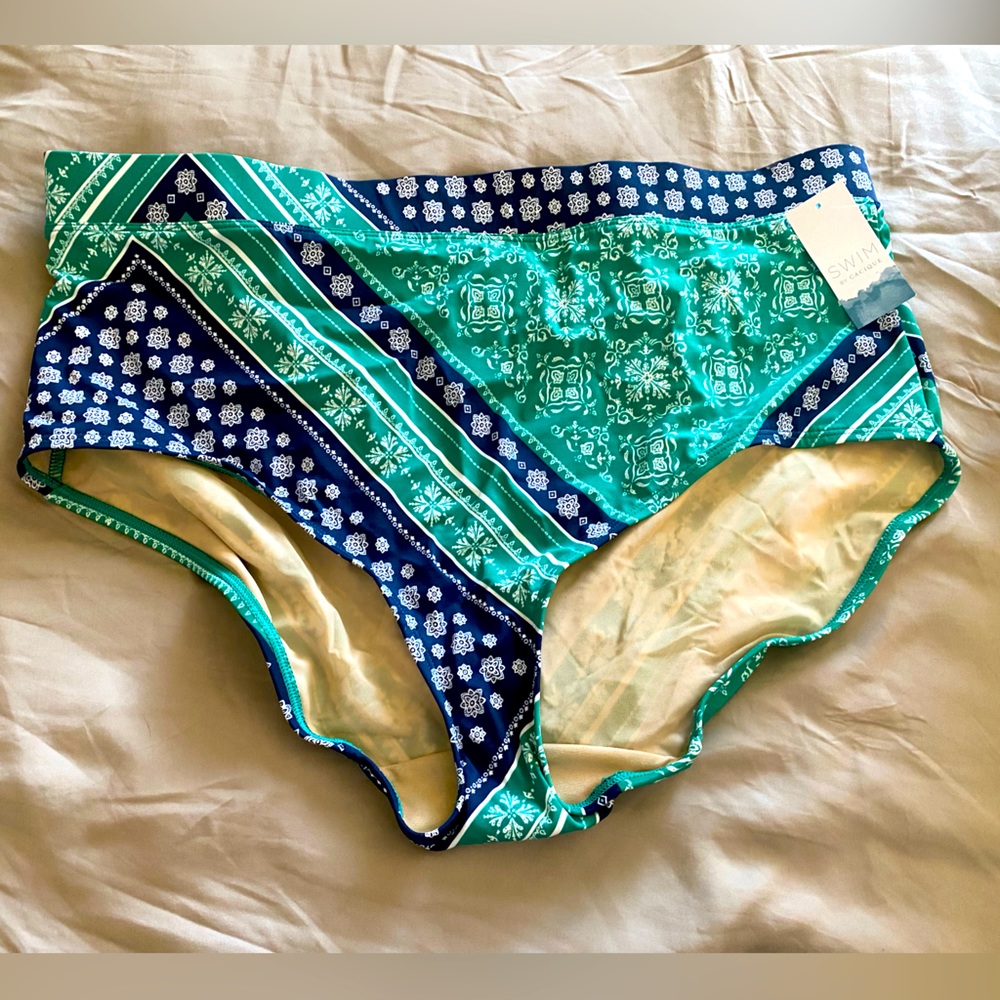 Cacique High Waisted Bandana Print Swim Bottoms 24